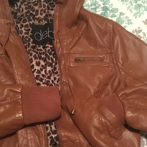 Faux Leather Brown Jacket
